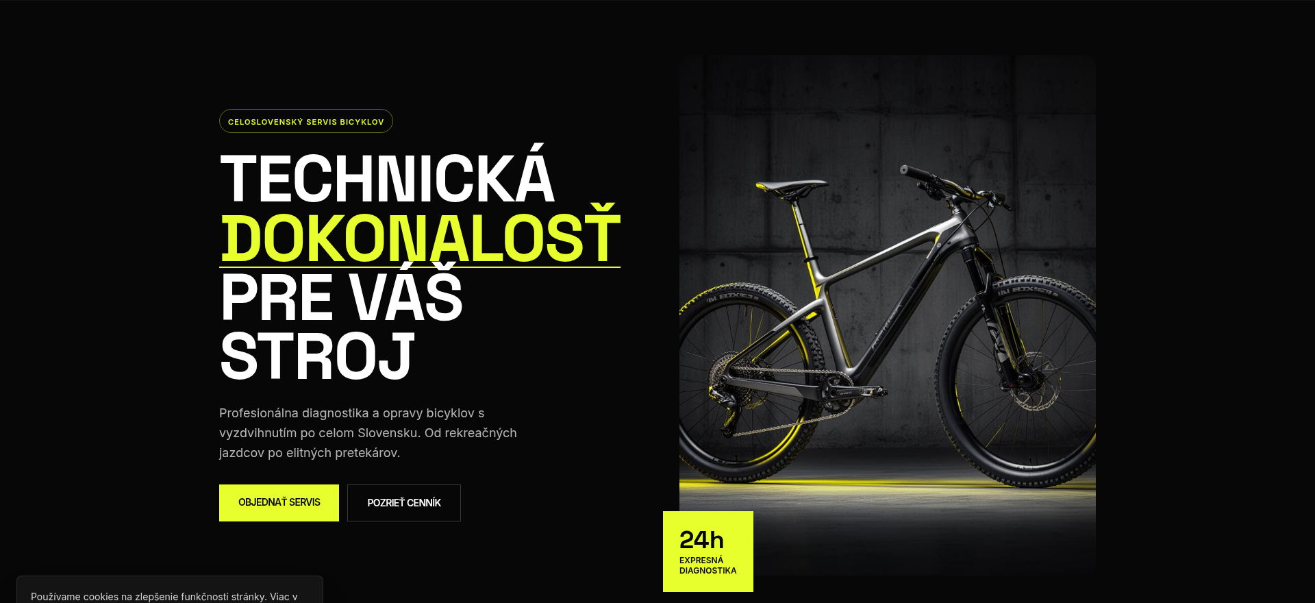 Ukážka webu — Bikeservis Jozko